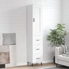 vidaXL Skenkur hv&iacute;tt 34,5x34x180 cm Samsettur Vi&eth;ur