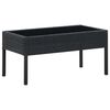 vidaXL Gar&eth;bor&eth; Svart 75x40x37 cm P&oacute;l&yacute;rattan