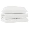 vidaXL R&uacute;mfatasett me&eth; kodda 2 pcs Hv&iacute;tt Microfleece