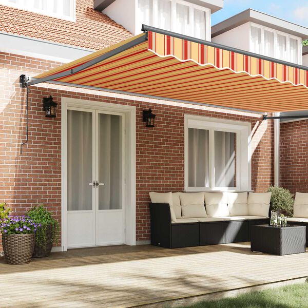 vidaXL S&oacute;lskermur Rj&oacute;malitur 500 x 300 x 165 cm P&oacute;l&yacute;ester og m&aacute;lmur