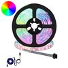 vidaXL LED strimill 2 pcs Svartur og gegnheill 3000 mm Kopar og plast