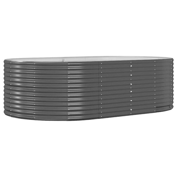 vidaXL upph&aelig;kka&eth; gar&eth;be&eth; antras&iacute;t 212x140x68 cm galvaniseru&eth;u st&aacute;li