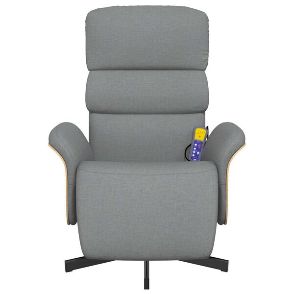 vidaXL Nuddh&aelig;gindast&oacute;ll me&eth; F&oacute;tskemli Lj&oacute;sgr&aacute;r Tau&aacute;kl&aelig;&eth;i