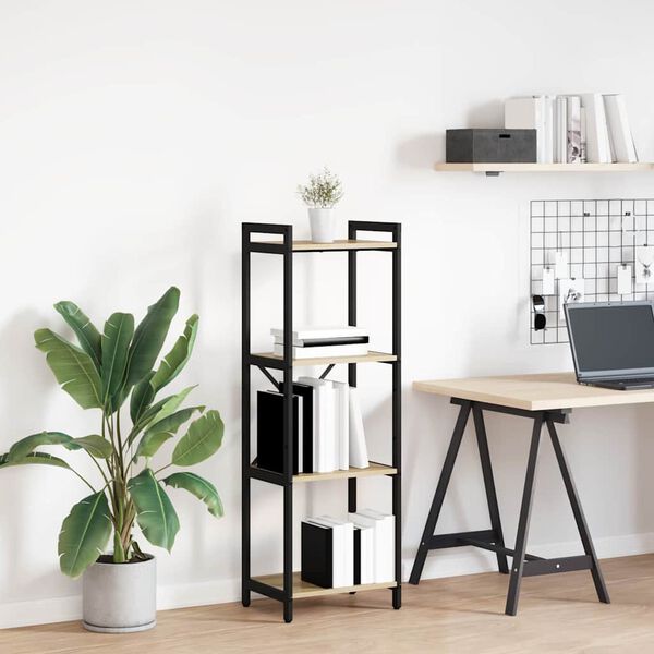 vidaXL Hilla Sonoma Eik 40 x 30 x 119 cm Samsettur vi&eth;ur