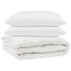 vidaXL S&aelig;ng me&eth; kodda 3 pcs Hv&iacute;tt Microfleece