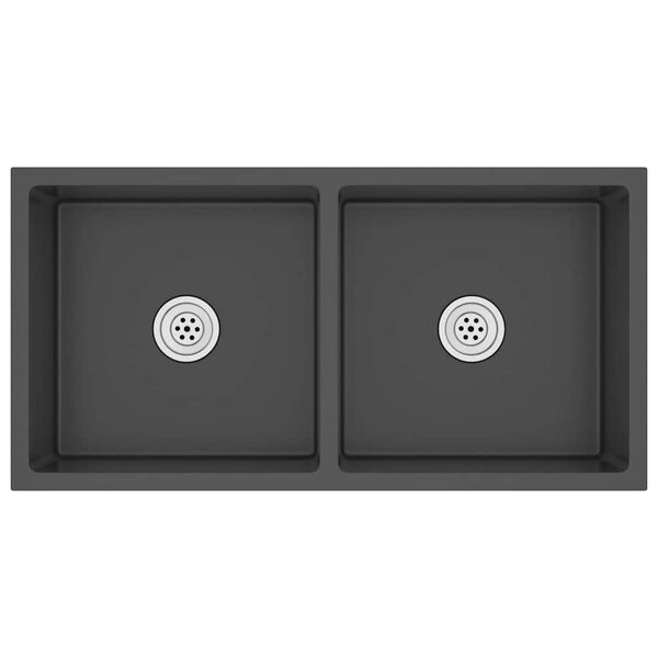 vidaXL Handger&eth;ur Eldh&uacute;svaskur Svartur Ry&eth;fr&iacute;tt St&aacute;l