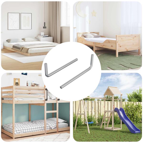 vidaXL Hex lyklasett 2 pcs Silfur 32 x 86 mm St&aacute;l