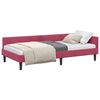 vidaXL Hornr&uacute;m ramma me&eth; h&ouml;fu&eth;gafl V&iacute;nrau&eth;ur 100 cm x 200 cm Flauel
