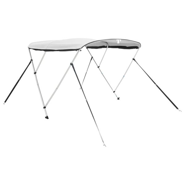 vidaXL 3-boga Biminiskyggni me&eth; Hli&eth;arveggjum 183x(137-152)x137 cm