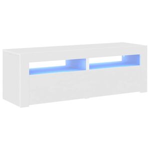 vidaXL Sj&oacute;nvarpssk&aacute;pur me&eth; LED Lj&oacute;sum Hv&iacute;tur 120x35x40 cm
