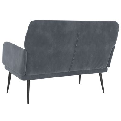 vidaXL Bekkur Dökkgrár 108x79x79 cm Flauel