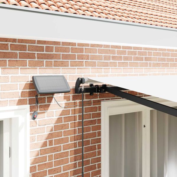 vidaXL H&aelig;gt a&eth; draga saman skyggni Hv&iacute;tt 350 x 250 cm d&uacute;kur