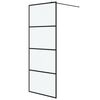 vidaXL Sturtuveggur Walk-in Svartur 80x195 cm Matt Hert Gler