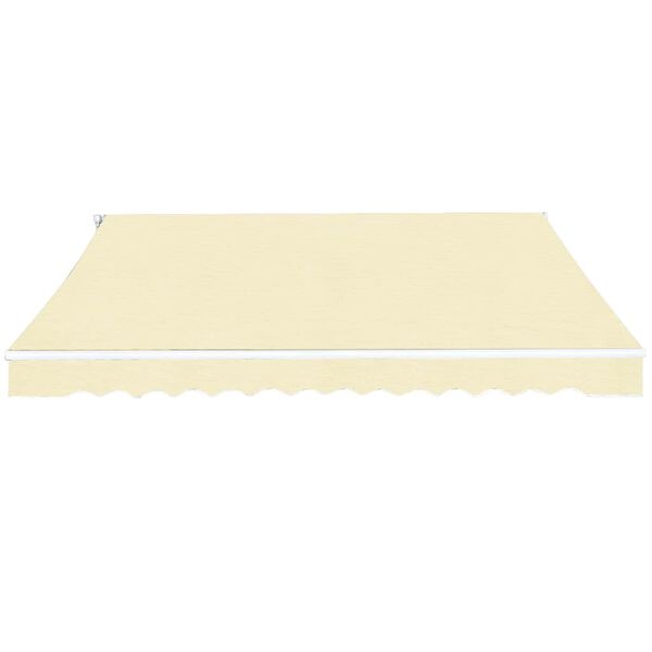vidaXL samanbrjótanleg skyggni handvirkt 400 cm krem