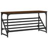 vidaXL Sk&oacute;bekkur Br&uacute;n Eik 90x30x45 cm Samsettur Vi&eth;ur
