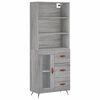 vidaXL H&aacute;r Sk&aacute;pur Gr&aacute;r Sonoma 69,5x34x180 cm Samsettur Vi&eth;ur