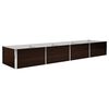 vidaXL Upph&aelig;kka&eth;ur R&aelig;ktunarkassi Br&uacute;nn 320x80x45 cm Sinkh&uacute;&eth;a&eth; St&aacute;l