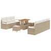 vidaXL Gar&eth;s&oacute;fa sett me&eth; p&uacute;&eth;i me&eth; geymslu 10 pcs Beige og krem