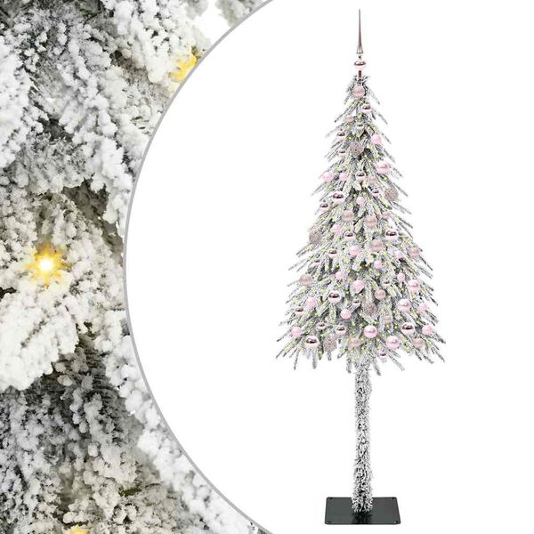 vidaXL Jólatré með 300 LED með standi Hvítt 180 cm PE og Stál