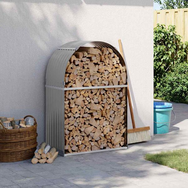 vidaXL Eldivi&eth;argrind Lj&oacute;sgr&aacute; 80x45x120 cm Sinkh&uacute;&eth;a&eth; St&aacute;l