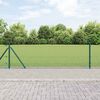 vidaXL Gir&eth;ingarp&oacute;stur Gr&aelig;nn 100 x 0,5 m (12 x 12 mm net) St&aacute;l og PVC