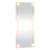 vidaXL Veggspegill me&eth; LED lj&oacute;sum 50x100 cm Glerr&eacute;tthyrningur