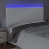 vidaXL LED h&ouml;fu&eth;gafl Hv&iacute;tt 200x5x118/128 cm Le&eth;url&iacute;ki