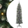 vidaXL Gervi mj&oacute; j&oacute;latr&eacute; me&eth; 300 LED me&eth; standi Gr&aelig;nn og hv&iacute;tur 240 cm