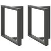 vidaXL bor&eth;stofubor&eth;sf&aelig;tur T-laga 2 stk. antras&iacute;t 70x35x(72-73) cm st&aacute;l