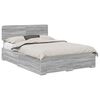 vidaXL Ramsv&iacute;k me&eth; h&ouml;fu&eth;gafl Gr&aacute;r Sonoma 140 x 190 cm Samsettur vi&eth;ur