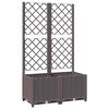 vidaXL Gr&oacute;&eth;urkassi me&eth; Rimlagrind Br&uacute;nn 80x40x136 cm PP