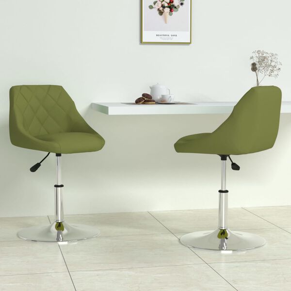 vidaXL Sn&uacute;ningsbor&eth;stofust&oacute;lar 2 stk. Lj&oacute;sgr&aelig;nir Flauel