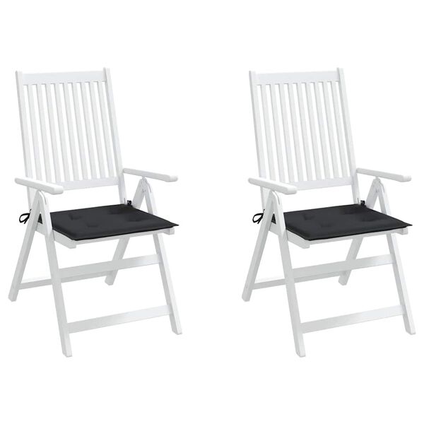 vidaXL Sessur &iacute; Gar&eth;st&oacute;la 2 stk Svartar 50x50x4 cm Oxfordd&uacute;kur