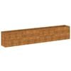 vidaXL upph&aelig;kka&eth; gar&eth;be&eth; 385x50x69 cm &uacute;r corten st&aacute;li