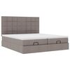 vidaXL Ottoman r&uacute;mgrind me&eth; d&yacute;num Taupe 200x200cm Efni