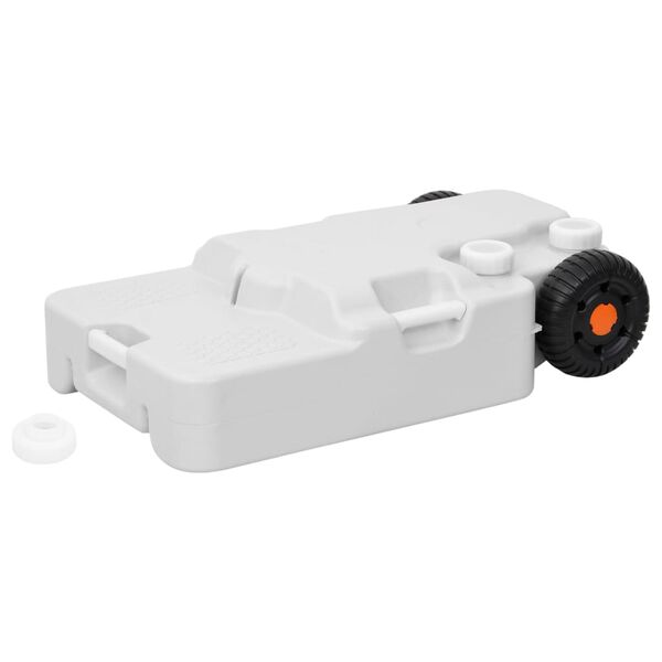 vidaXL Vatnstankur &aacute; Hj&oacute;lum fyrir &Uacute;tivist 30 L Gr&aacute;r