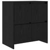 vidaXL Vi&eth;beinteyfla Svartur Eik 70 x 41 x 75 cm Samsettur vi&eth;ur
