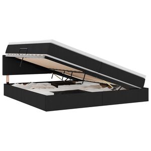 vidaXL R&uacute;m me&eth; geymslur&yacute;mi og LED me&eth; d&yacute;nu Svartur 200 x 200 cm d&uacute;kur