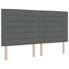 vidaXL LED Box Spring R&uacute;m me&eth; d&yacute;nu D&ouml;kk gr&aacute; 180 x 200 cm d&uacute;kur