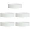 vidaXL Pottahringur 5 pcs Hv&iacute;tt 80 x 80 x 20 cm Kalt ofi&eth; st&aacute;l