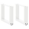 vidaXL s&oacute;fabor&eth;sf&aelig;tur U-laga 2 stk. hv&iacute;t 40x(30-31) cm st&aacute;l