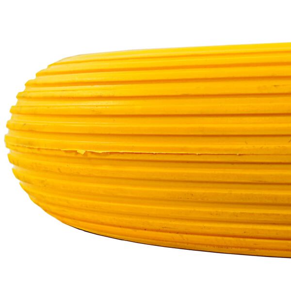 vidaXL Hjól á Hjólbörur með Öxli Gegnheilt PU 4.00-8 390 mm