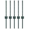 vidaXL Girðingarpóstur 5 pcs Grænn 80 cm Stál