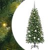 vidaXL Gervi j&oacute;latr&eacute; me&eth; 150 LED me&eth; standi Gr&aelig;nn 150 cm PE og PVC