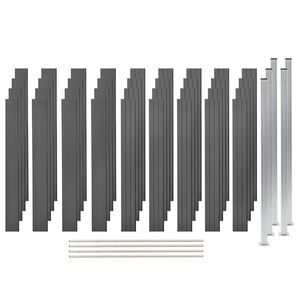 vidaXL WPC Gir&eth;ingarsett 4 Ferningur 699x187 cm Gr&aacute;tt