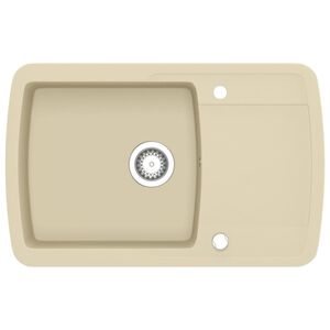 vidaXL Granít Eldhúsvaskur Stakur Vaskur Drappaður