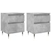 vidaXL N&aacute;ttbor&eth; 2 stk. Steypugr&aacute; 40x35x50 cm Samsettur Vi&eth;ur