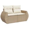 vidaXL Gar&eth;s&oacute;fa sett me&eth; p&uacute;&eth;i me&eth; kodda 8 pcs Beige og krem p&oacute;l&yacute;rattan