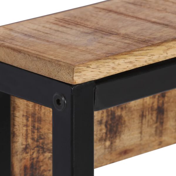 vidaXL Fatahengi 87x10x27 cm Gegnheill Gr&oacute;fur Mang&oacute;vi&eth;ur