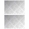 vidaXL Stigaplata R&eacute;tthyrningur 2 pcs Silfur 30 x 20 cm &Aacute;l